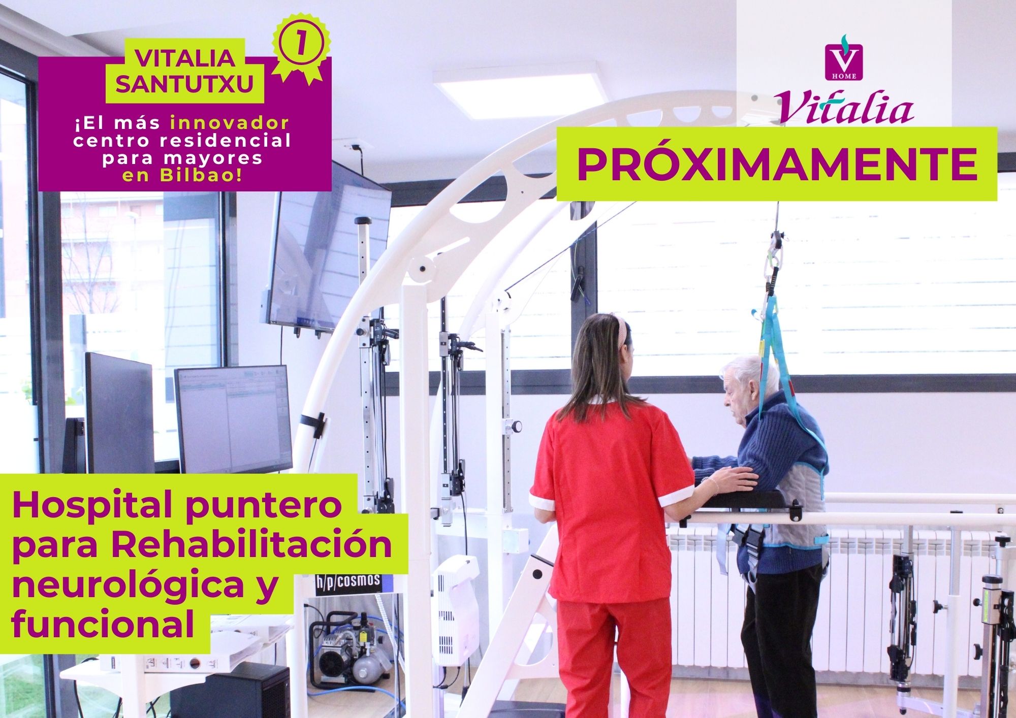 Vitalia convierte el asilo de Santutxu en un centro asistencial de referencia y un hospital puntero de neurorrehabilitación