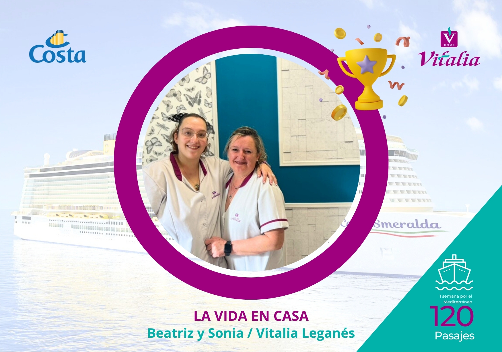 120 personas disfrutarán en primavera de un crucero de una semana por el Mediterráneo