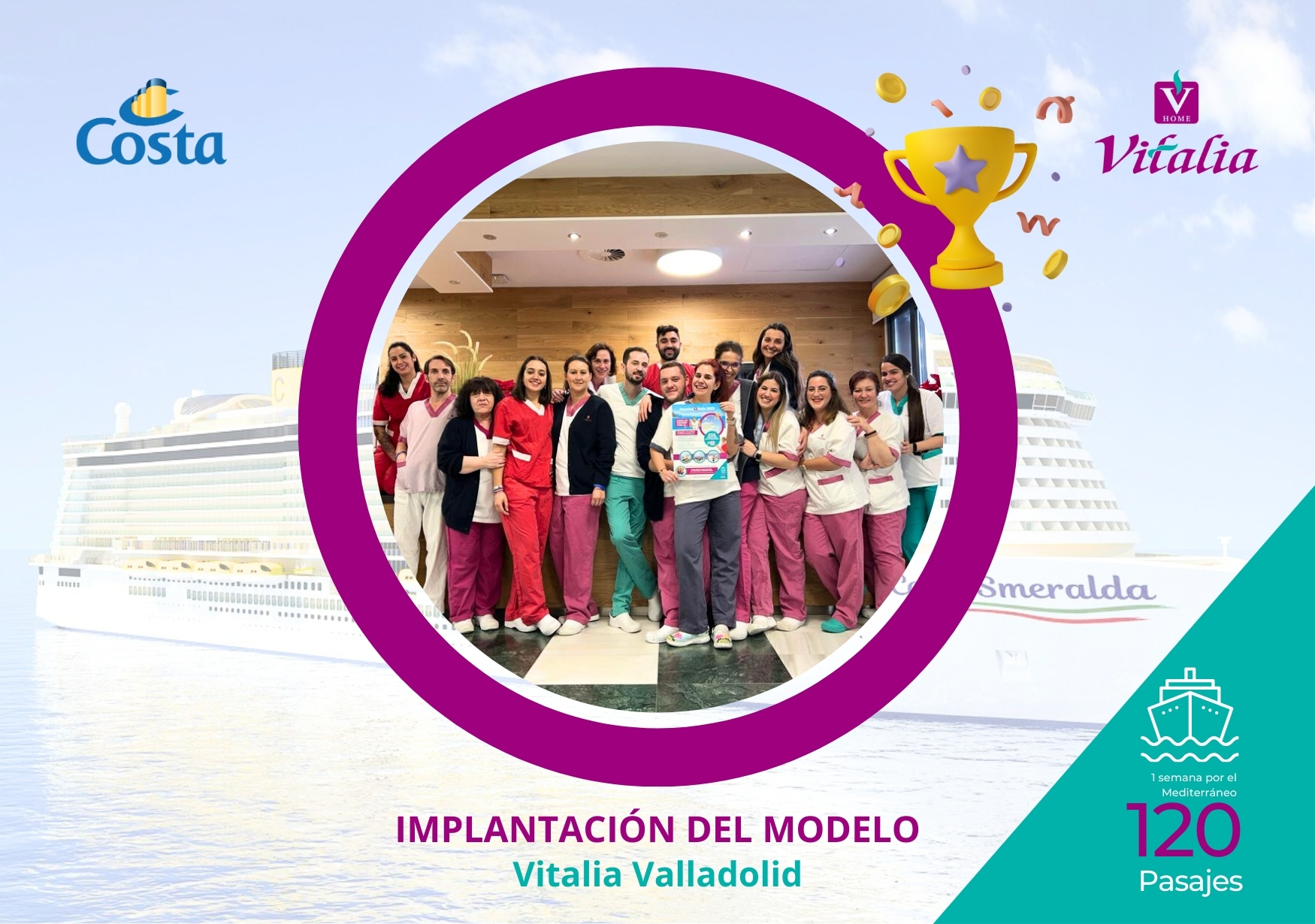 120 personas disfrutarán en primavera de un crucero de una semana por el Mediterráneo