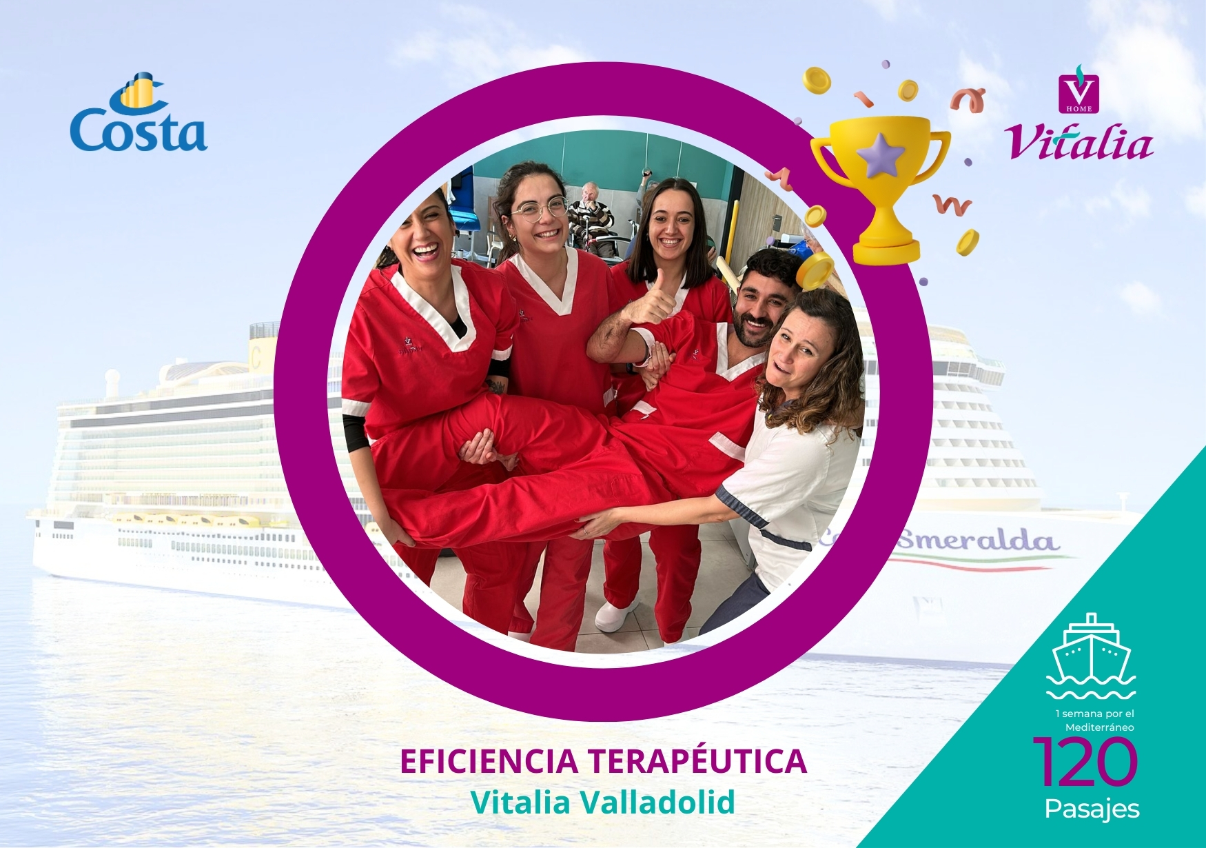 120 personas disfrutarán en primavera de un crucero de una semana por el Mediterráneo