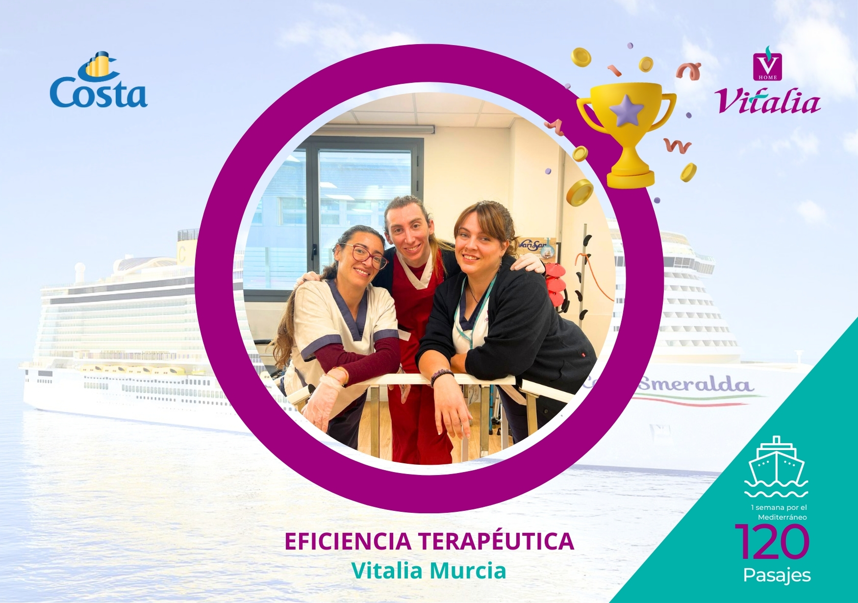 120 personas disfrutarán en primavera de un crucero de una semana por el Mediterráneo