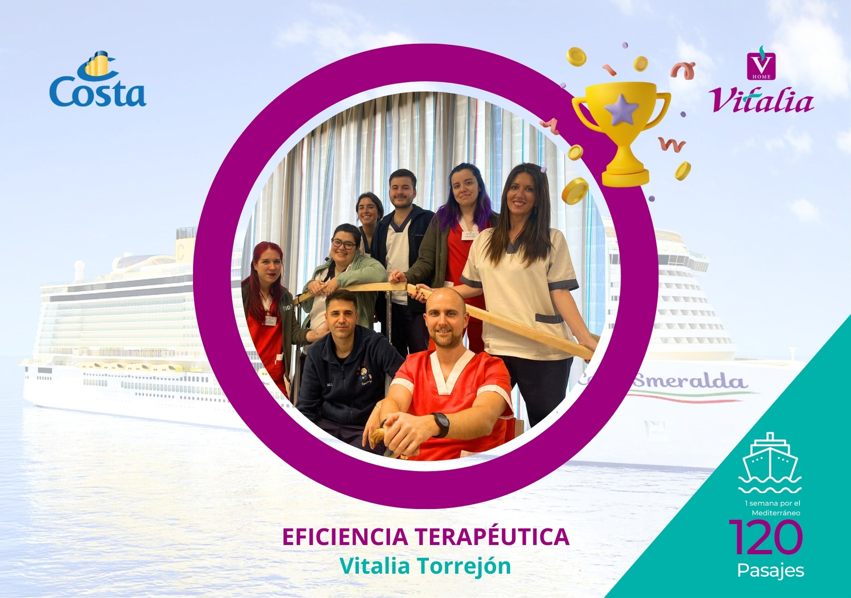 120 personas disfrutarán en primavera de un crucero de una semana por el Mediterráneo