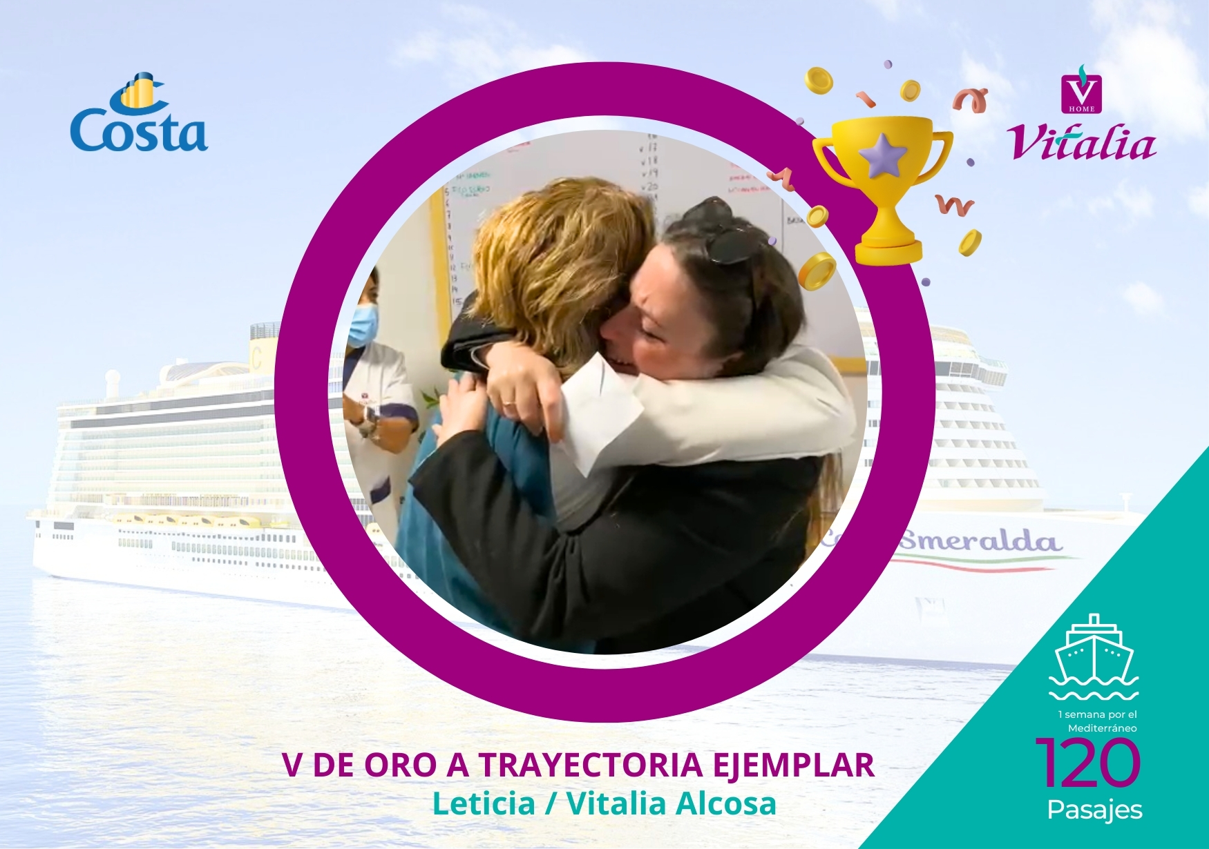 120 personas disfrutarán en primavera de un crucero de una semana por el Mediterráneo