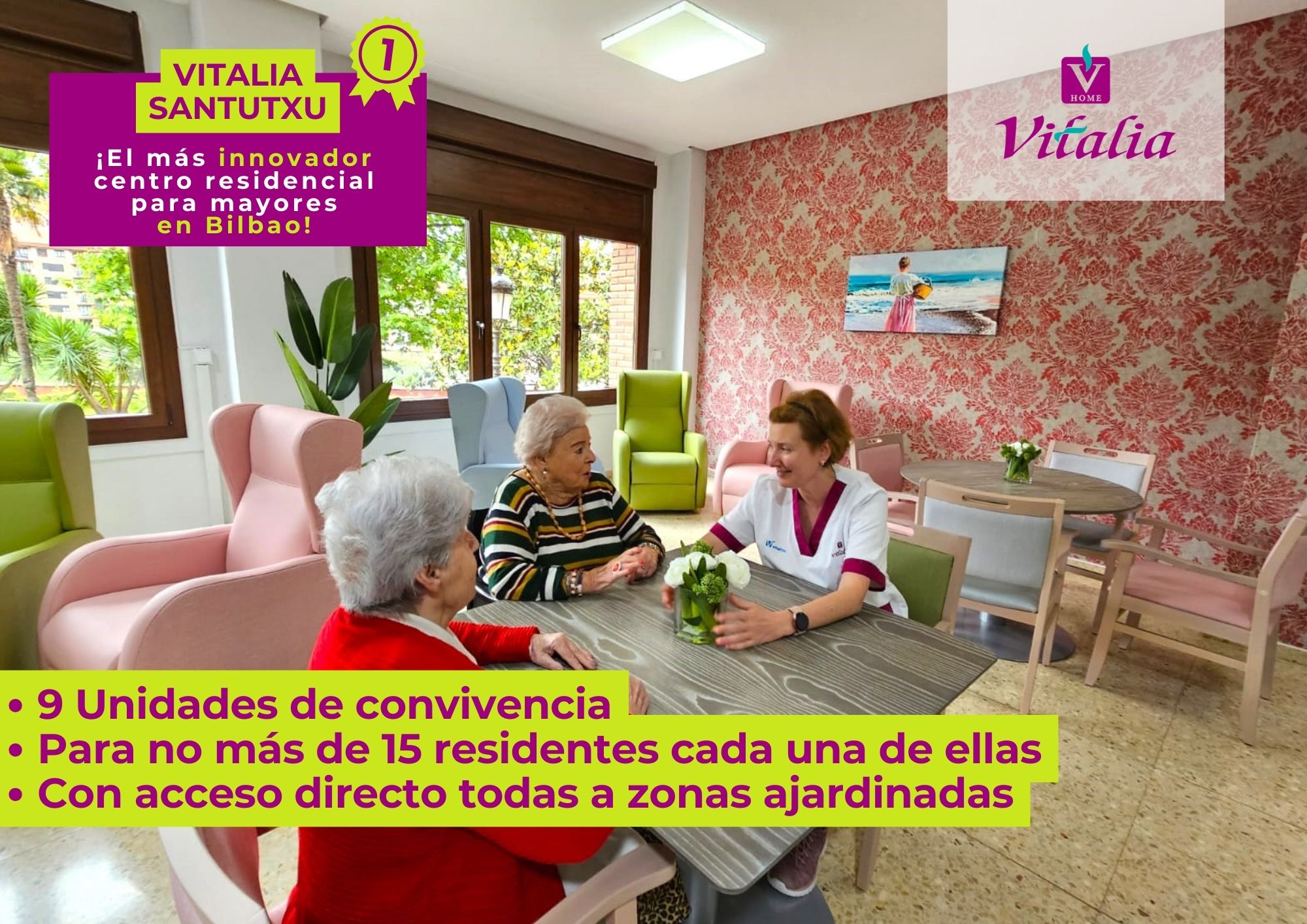 Vitalia convierte el asilo de Santutxu en un centro asistencial de referencia y un hospital puntero de neurorrehabilitación