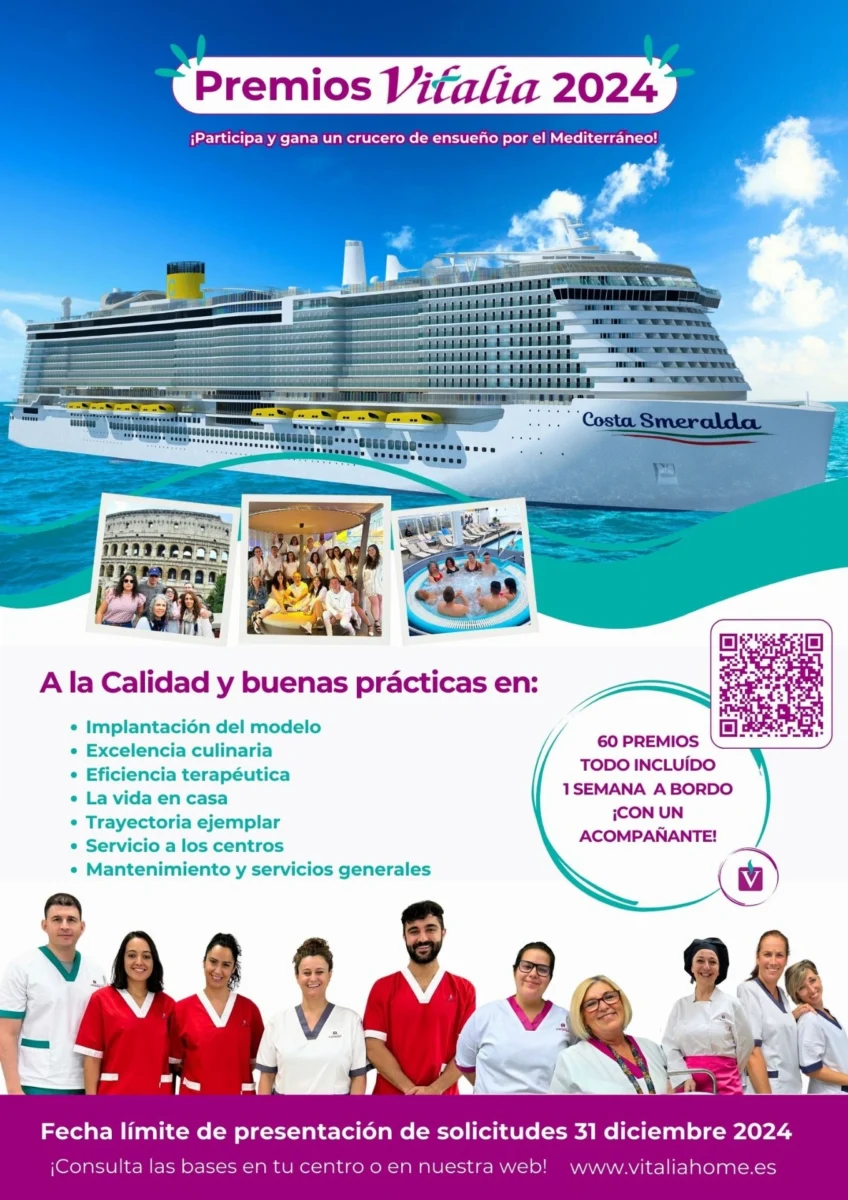 ¡Abierta convocatoria de los premios Vitalia 2024, con 120 cruceros como premio!