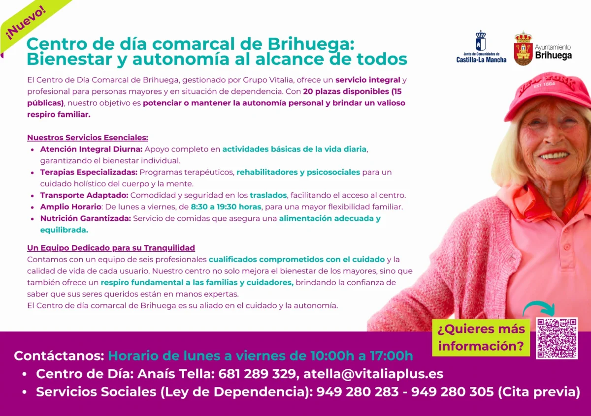 Grupo Vitalia asume la gestión del nuevo centro de día comarcal de Brihuega (Guadalajara)