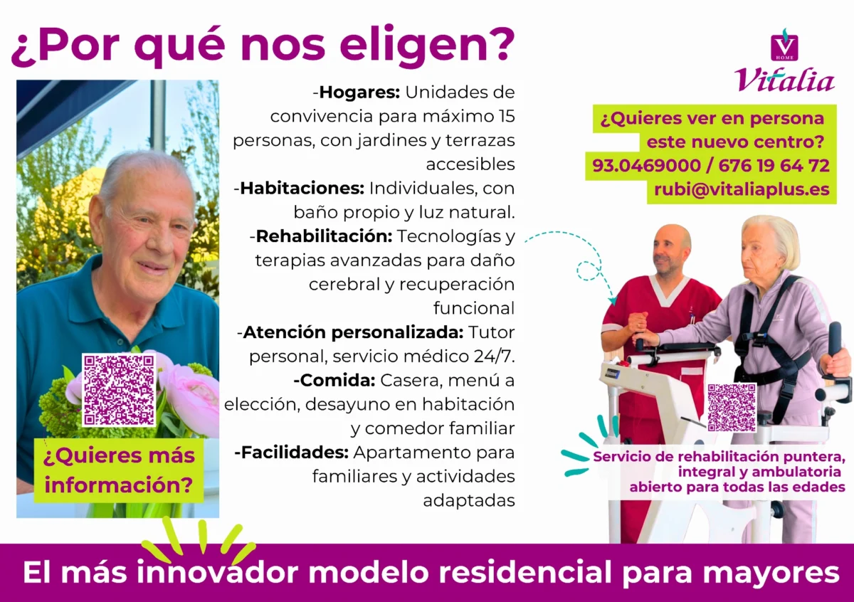 ¡Puerta abiertas de Vitalia Rubí, el nuevo referente en cuidado de la tercera edad en Barcelona!